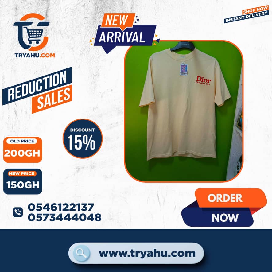 Buy Heavy 100% Cotton T-Shirts for Men in Ghana | Premium Quality at Tryahu